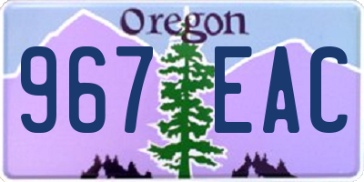 OR license plate 967EAC