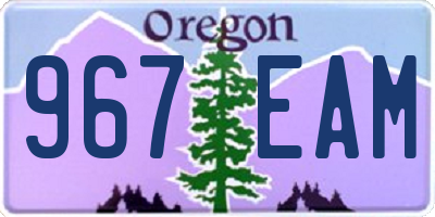 OR license plate 967EAM