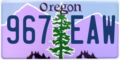 OR license plate 967EAW