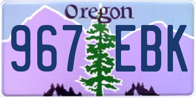 OR license plate 967EBK