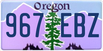 OR license plate 967EBZ