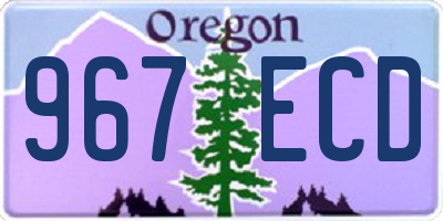 OR license plate 967ECD