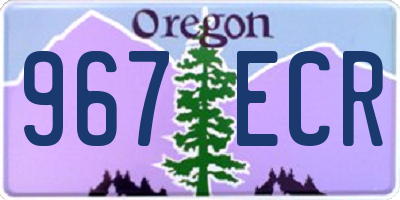 OR license plate 967ECR