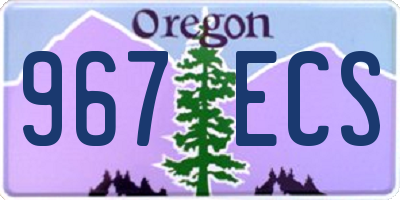 OR license plate 967ECS