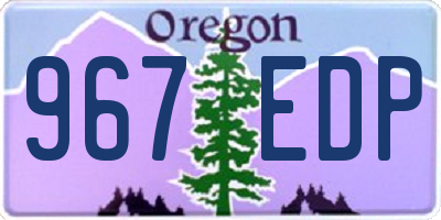 OR license plate 967EDP