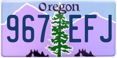 OR license plate 967EFJ