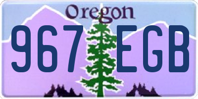 OR license plate 967EGB