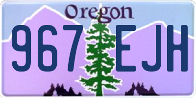 OR license plate 967EJH
