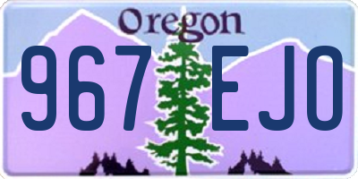 OR license plate 967EJO