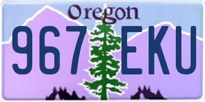 OR license plate 967EKU