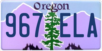 OR license plate 967ELA