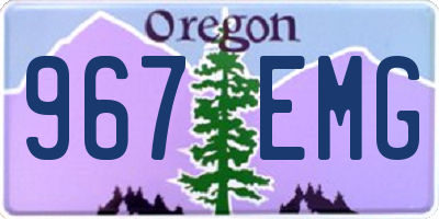 OR license plate 967EMG