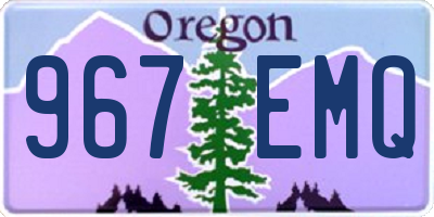 OR license plate 967EMQ