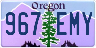 OR license plate 967EMY