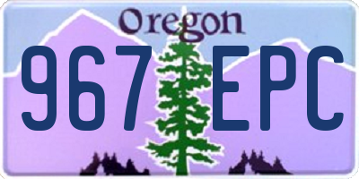 OR license plate 967EPC