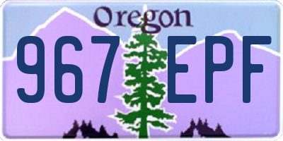 OR license plate 967EPF