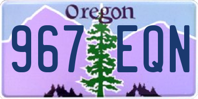 OR license plate 967EQN