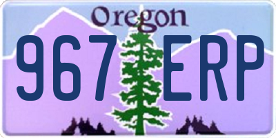 OR license plate 967ERP