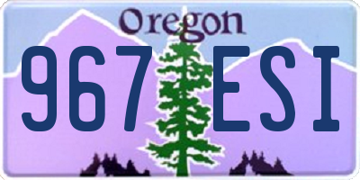 OR license plate 967ESI