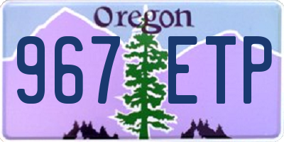 OR license plate 967ETP