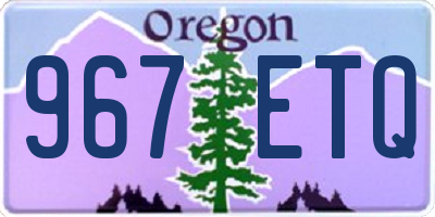 OR license plate 967ETQ