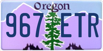 OR license plate 967ETR