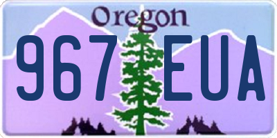 OR license plate 967EUA