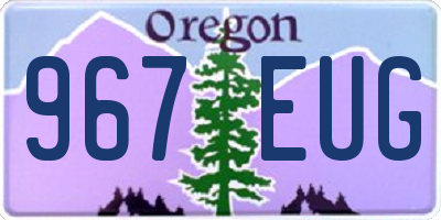 OR license plate 967EUG