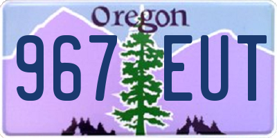 OR license plate 967EUT