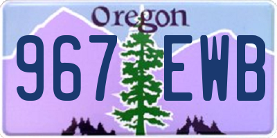 OR license plate 967EWB