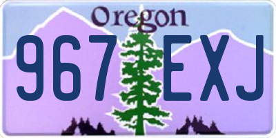 OR license plate 967EXJ