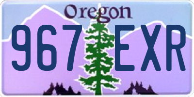 OR license plate 967EXR