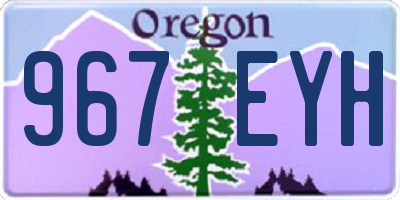OR license plate 967EYH