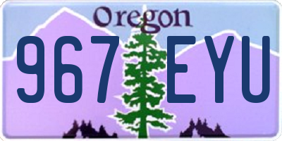 OR license plate 967EYU