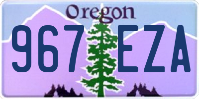 OR license plate 967EZA