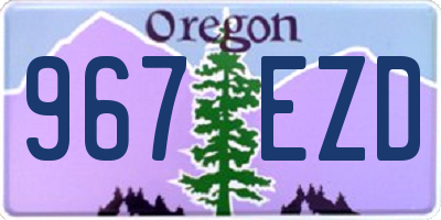 OR license plate 967EZD