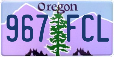 OR license plate 967FCL