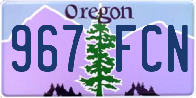 OR license plate 967FCN