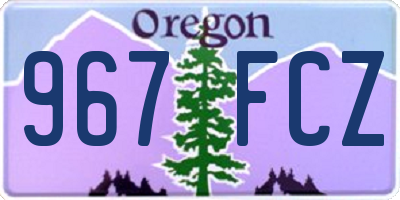 OR license plate 967FCZ