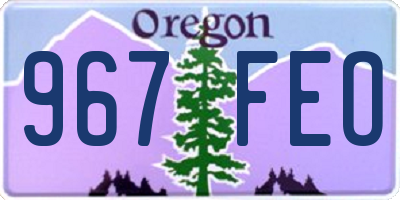 OR license plate 967FEO