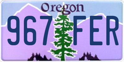 OR license plate 967FER