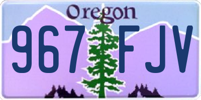 OR license plate 967FJV