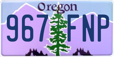 OR license plate 967FNP