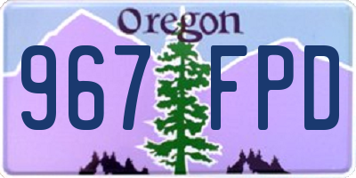 OR license plate 967FPD