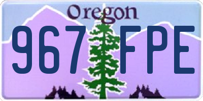 OR license plate 967FPE