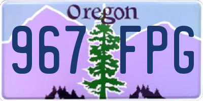 OR license plate 967FPG
