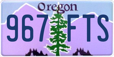 OR license plate 967FTS