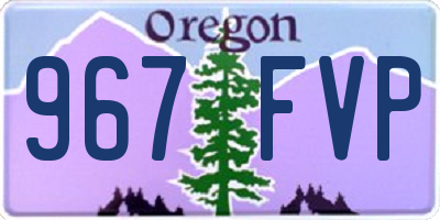 OR license plate 967FVP