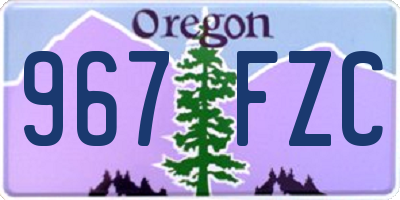 OR license plate 967FZC