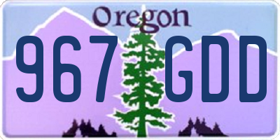 OR license plate 967GDD